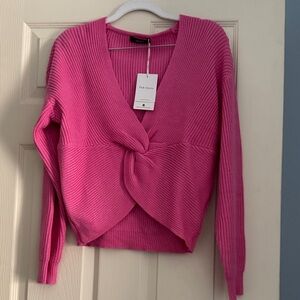 Pink Queen Women's V-Neck Sweater - Pink